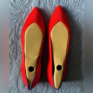 Rothy’s Point in FLAME (reddish-orange) - size 10